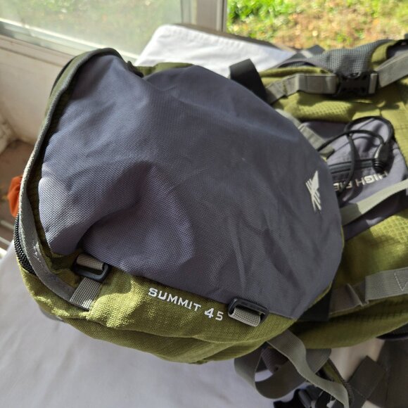 High Sierra Summit 45 Green and Gray Internal Frame Backpack - Picture 5 of 11